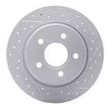 Dynamic Friction 2012-2018 Ford Focus Rear Right Drilled & Slotted Geoperformance Rotor by Dynamic Friction Company 830-54066R
