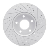 Dynamic Friction 2012-2018 Ford C-Max Front Left Drilled & Slotted Geoperformance Rotor by Dynamic Friction Company 830-54067L