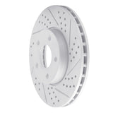 Dynamic Friction 2012-2018 Ford Focus Front Right Drilled & Slotted Geoperformance Rotor by Dynamic Friction Company 830-54067R