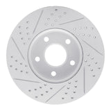 Dynamic Friction 2012-2018 Ford Focus Front Right Drilled & Slotted Geoperformance Rotor by Dynamic Friction Company 830-54067R