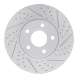 Dynamic Friction 2012-2018 Ford Focus Front Right Drilled & Slotted Geoperformance Rotor by Dynamic Friction Company 830-54067R