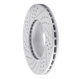 Dynamic Friction 2012-2018 Ford Focus Front Right Drilled & Slotted Geoperformance Rotor by Dynamic Friction Company 830-54067R