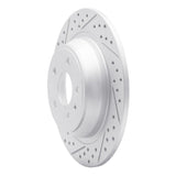 Dynamic Friction 2013-2020 Ford Fusion Rear Left Drilled & Slotted Geoperformance Rotor by Dynamic Friction Company 830-54068L