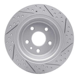 Dynamic Friction 2013-2020 Ford Fusion Rear Left Drilled & Slotted Geoperformance Rotor by Dynamic Friction Company 830-54068L