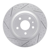 Dynamic Friction 2013-2020 Ford Fusion Rear Left Drilled & Slotted Geoperformance Rotor by Dynamic Friction Company 830-54068L