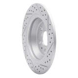 Dynamic Friction 2013-2020 Ford Fusion Rear Left Drilled & Slotted Geoperformance Rotor by Dynamic Friction Company 830-54068L