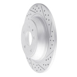 Dynamic Friction 2013-2020 Ford Fusion Rear Right Drilled & Slotted Geoperformance Rotor by Dynamic Friction Company 830-54068R