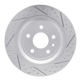 Dynamic Friction 2013-2020 Ford Fusion Rear Right Drilled & Slotted Geoperformance Rotor by Dynamic Friction Company 830-54068R