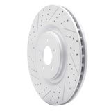Dynamic Friction 2013-2014 Ford Mustang Front Left Drilled & Slotted Geoperformance Rotor by Dynamic Friction Company 830-54071L