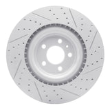 Dynamic Friction 2013-2014 Ford Mustang Front Left Drilled & Slotted Geoperformance Rotor by Dynamic Friction Company 830-54071L