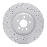 Dynamic Friction 2013-2014 Ford Mustang Front Left Drilled & Slotted Geoperformance Rotor by Dynamic Friction Company 830-54071L