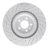 Dynamic Friction 2013-2014 Ford Mustang Front Right Drilled & Slotted Geoperformance Rotor by Dynamic Friction Company 830-54071R