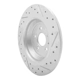 Dynamic Friction 2013-2020 Ford Escape Rear Left Drilled & Slotted Geoperformance Rotor by Dynamic Friction Company 830-54072L