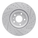 Dynamic Friction 2013-2020 Ford Fusion Front Left Drilled & Slotted Geoperformance Rotor by Dynamic Friction Company 830-54073L