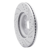 Dynamic Friction 2013-2020 Ford Fusion Front Left Drilled & Slotted Geoperformance Rotor by Dynamic Friction Company 830-54073L