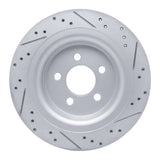 Dynamic Friction 2015-2023 Ford Mustang Rear Left Drilled & Slotted Geoperformance Rotor by Dynamic Friction Company 830-54074L