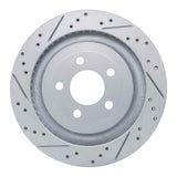 Dynamic Friction 2015-2023 Ford Mustang Rear Left Drilled & Slotted Geoperformance Rotor by Dynamic Friction Company 830-54074L