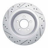 Dynamic Friction 2015-2023 Ford Mustang Rear Right Drilled & Slotted Geoperformance Rotor by Dynamic Friction Company 830-54074R
