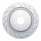 Dynamic Friction 2015-2023 Ford Mustang Rear Right Drilled & Slotted Geoperformance Rotor by Dynamic Friction Company 830-54074R