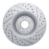Dynamic Friction 2015-2020 Ford Mustang Front Left Drilled & Slotted Geoperformance Rotor by Dynamic Friction Company 830-54078L