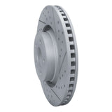 Dynamic Friction 2015-2020 Ford Mustang Front Right Drilled & Slotted Geoperformance Rotor by Dynamic Friction Company 830-54078R