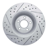 Dynamic Friction 2015-2020 Ford Mustang Front Right Drilled & Slotted Geoperformance Rotor by Dynamic Friction Company 830-54078R