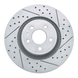 Dynamic Friction 2015-2020 Ford Mustang Front Right Drilled & Slotted Geoperformance Rotor by Dynamic Friction Company 830-54078R