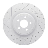 Dynamic Friction 2015-2023 Ford Mustang Front Left Drilled & Slotted Geoperformance Rotor by Dynamic Friction Company 830-54079L
