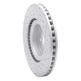 Dynamic Friction 2015-2023 Ford Mustang Front Left Drilled & Slotted Geoperformance Rotor by Dynamic Friction Company 830-54079L