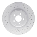 Dynamic Friction 2015-2023 Ford Mustang Front Right Drilled & Slotted Geoperformance Rotor by Dynamic Friction Company 830-54079R