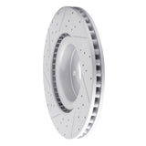 Dynamic Friction 2015-2023 Ford Mustang Front Right Drilled & Slotted Geoperformance Rotor by Dynamic Friction Company 830-54079R