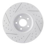 Dynamic Friction 2014-2019 Ford Focus Front Right Drilled & Slotted Geoperformance Rotor by Dynamic Friction Company 830-54082R