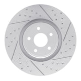 Dynamic Friction 2014-2019 Ford Focus Front Right Drilled & Slotted Geoperformance Rotor by Dynamic Friction Company 830-54082R