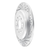 Dynamic Friction 2005-2019 Ford Taurus X Rear Right Drilled & Slotted Geoperformance Rotor by Dynamic Friction Company 830-54088R