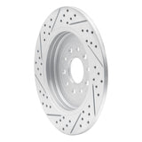 Dynamic Friction 2005-2019 Ford Taurus X Rear Right Drilled & Slotted Geoperformance Rotor by Dynamic Friction Company 830-54088R