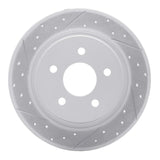 Dynamic Friction 2013-2018 Ford C-Max Rear Left Drilled & Slotted Geoperformance Rotor by Dynamic Friction Company 830-54093L