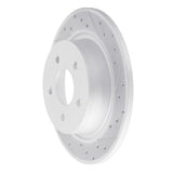 Dynamic Friction 2013-2018 Ford Transit Connect Rear Right Drilled & Slotted Geoperformance Rotor by Dynamic Friction Company 830-54093R