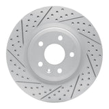 Dynamic Friction 2011-2019 Ford Taurus Sho Front Left Drilled & Slotted Geoperformance Rotor by Dynamic Friction Company 830-54094L