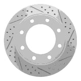 R1 Concepts 1999-2005 Ford F-350 Super Duty 2WD Rear Right Drilled & Slotted Geoperformance Rotor by R1 Concepts 830-54161R