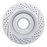 Dynamic Friction 2002-2005 Ford Explorer Front Left Drilled & Slotted Geoperformance Rotor by Dynamic Friction Company 830-54179L