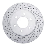 Dynamic Friction 2004-2008 Ford F-150 4WD Front Left Drilled & Slotted Geoperformance Rotor by Dynamic Friction Company 830-54186L
