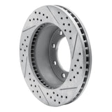 Dynamic Friction 2005-2012 Ford F-350 Super Duty 2WD Front Left Drilled & Slotted Geoperformance Rotor by Dynamic Friction Company 830-54198L