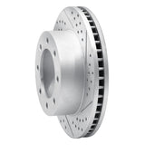 Dynamic Friction 2005-2012 Ford F-350 Super Duty 4WD Front Right Drilled & Slotted Geoperformance Rotor by Dynamic Friction Company 830-54198R