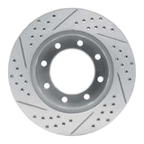 Dynamic Friction 2005-2012 Ford F-350 Super Duty 4WD Front Right Drilled & Slotted Geoperformance Rotor by Dynamic Friction Company 830-54198R