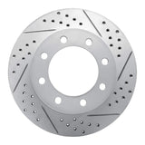 Dynamic Friction 2005-2012 Ford F-350 Super Duty 4WD Front Right Drilled & Slotted Geoperformance Rotor by Dynamic Friction Company 830-54198R