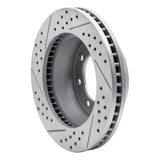 Dynamic Friction 2005-2012 Ford F-350 Super Duty 4WD Front Right Drilled & Slotted Geoperformance Rotor by Dynamic Friction Company 830-54198R