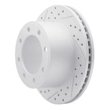 Dynamic Friction 2005-2012 Ford F-250 2WD (Super Duty) Rear Left Drilled & Slotted Geoperformance Rotor by Dynamic Friction Company 830-54199L