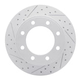 Dynamic Friction 2005-2012 Ford F-250 2WD (Super Duty) Rear Left Drilled & Slotted Geoperformance Rotor by Dynamic Friction Company 830-54199L