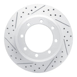 Dynamic Friction 2005-2012 Ford F-450 Super Duty Rear Left Drilled & Slotted Geoperformance Rotor by Dynamic Friction Company 830-54200L
