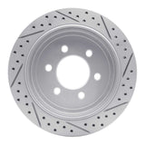 Dynamic Friction 2007-2017 Ford Expedition Rear Left Drilled & Slotted Geoperformance Rotor by Dynamic Friction Company 830-54205L